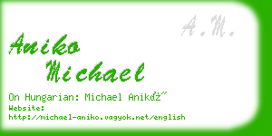 aniko michael business card